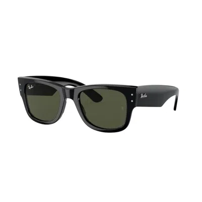 Ray Ban Sunglasses Unisex Mega Wayfarer - Black Frame Green Lenses 51-21
