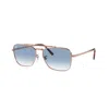 Ray Ban Ray-ban New Caravan 55mm Gradient Square Sunglasses In Rose Gold