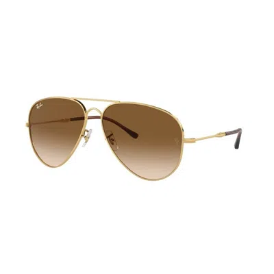 Ray Ban Aviator Metal Ii 62mm Gradient Oversize Pilot Sunglasses In Gold