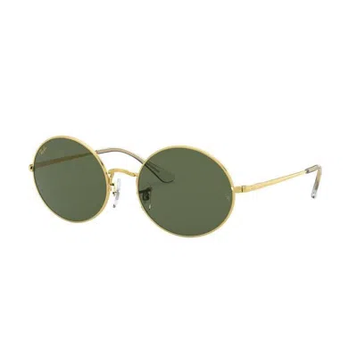 Ray Ban Round Metal Green Classic Unisex Sunglasses Rb3447 001 53 In Arista,crystal Green