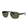 Ray Ban Rb3663 Sunglasses Grey Frame Green Lenses Polarized 60-17