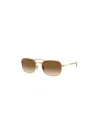 Ray Ban Sunglasses Unisex Rb3707 - Gold Frame Brown Lenses 54-20