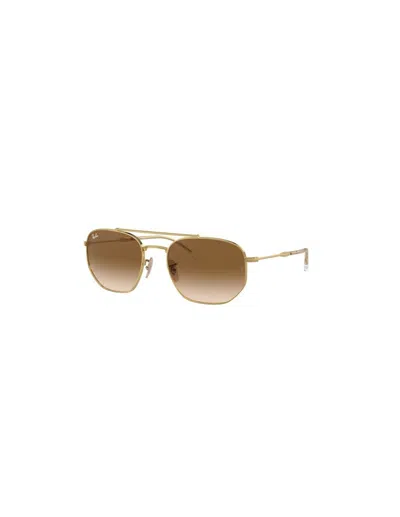 Ray Ban Sunglasses Unisex Rb3707 - Gold Frame Brown Lenses 54-20