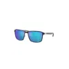 Ray Ban Rb3721ch Chromance Sunglasses Silver Frame Blue Lenses Polarized 59-17 In Gray