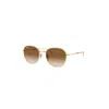 Ray Ban Rb3809 Sunglasses Gold Frame Brown Lenses 55-20 In Brown