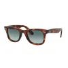 Ray Ban Wayfarer Ease Sunglasses Tortoise Frame Blue Lenses 50-22