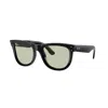 Ray Ban Geometric Sunglasses In Green