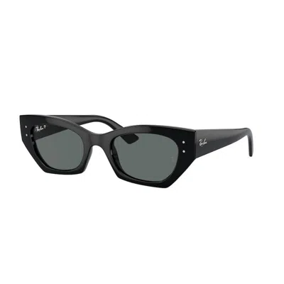 Ray Ban Zena Bio-based Sunglasses Black Frame Grey Lenses Polarized 52-22