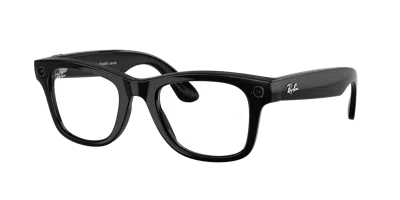 Ray Ban Ray-ban Meta Wayfarer Gen 2 50mm Square Ai Sunglasses In Black