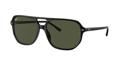 Ray Ban Bill One Sunglasses Black Frame Green Lenses 57-16 In Schwarz
