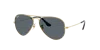 Ray Ban Aviator Metal Ii Sunglasses Gold Frame Blue Lenses Polarized 58-14 In Green