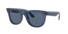 Ray Ban Wayfarer Reverse Sonnenbrillen Dunkelblau Transparent Fassung Blau Glas 50-22 In Blue