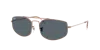 Ray Ban Womens Rb3845 Explorer V Irregular-frame Metal Sunglasses Brown In Blue