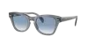 Ray Ban Rb0707s Sunglasses Transparent Grey Frame Blue Lenses 53-21 In Blue