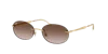 Ray Ban Ray-ban 54mm Gradient Rimless Oval Sunglasses In Brown