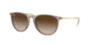 Ray Ban Gradient Keyhole Nose Bridge Sunglasses In Brown