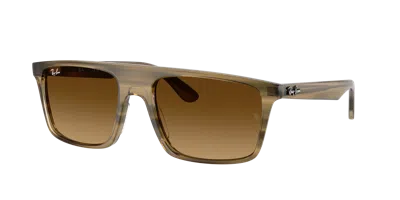 Ray Ban Ray-ban 57mm Gradient Square Sunglasses In Brown