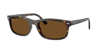 Ray Ban New Wayfarer Classic Sunglasses Tortoise Frame Brown Lenses Polarized 55-18