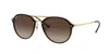 Ray Ban Blaze Round Double Bridge Light Brown Gradient Sunglasses Rb3647n 907051 51 In Brown Gradient