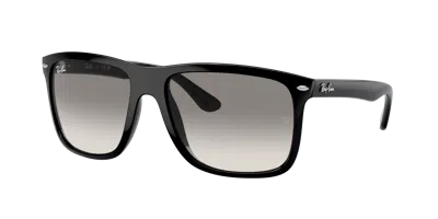 Ray Ban Boyfriend Two Sunglasses Black Frame Grey Lenses 57-18 In Schwarz