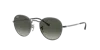 Ray Ban Round Flat Lenses Sunglasses Black Frame Grey Lenses 50-21 In Grey