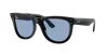 Ray Ban Wayfarer Reverse Sunglasses Black Frame Blue Lenses 50-22 In Light Blue