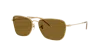 Ray Ban Caravan Reverse Sonnenbrillen Arista Gold Fassung Braun Glas Polarisiert 58-15 In Polar Dark Brown