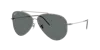 Ray Ban Sunglasses Unisex Aviator Reverse - Silver Frame Grey Lenses 59-11 In Polar Dark Grey