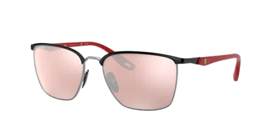 Ray Ban Ray In Purple Silver Mirror Chromance Polarized