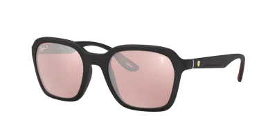 Ray Ban Ray In Purple Silver Mirror Chromance Polarized