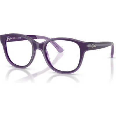Ray Ban Ray-ban 46mm Square Optical Glasses In Purple
