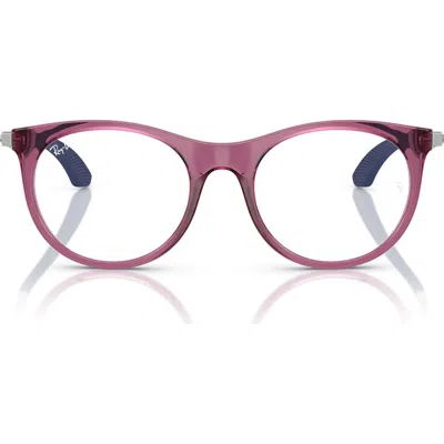 Ray Ban Kids' Ray-ban 47mm Phantos Optical Glasses In Pink