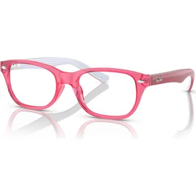 Ray Ban Ray-ban 48mm Square Optical Glasses In Pink