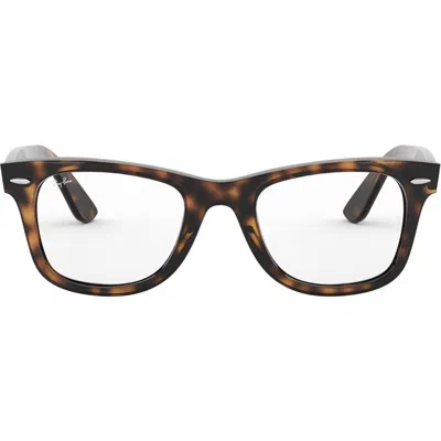 Ray Ban Ray-ban 50mm Optical Glasses In Brown