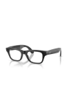Ray Ban Ray-ban 50mm Rectangle Optical Glasses In Black