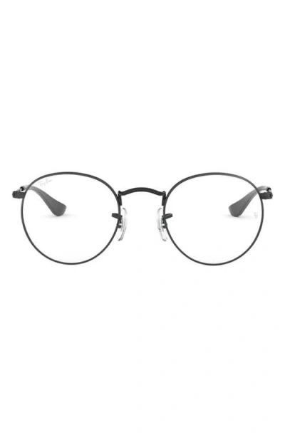 Ray Ban Ray-ban 50mm Round Optical Glasses In Black