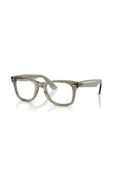 Ray Ban Ray-ban 50mm Square Optical Glasses In Green