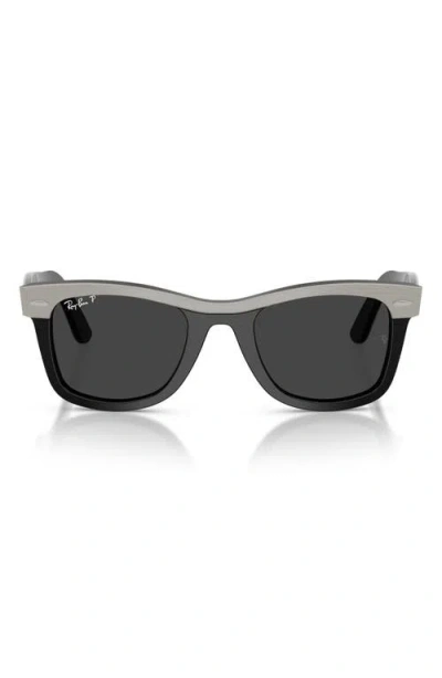 Ray Ban Ray-ban 50mm Wayfarer Polarized Square Sunglasses In Black