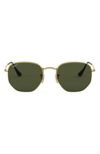 Ray Ban Ray-ban 51mm Polarized Geometric Sunglasses In Green