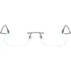 Ray Ban Ray-ban 52mm Rectangular Optical Glasses In Gold