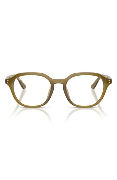 Ray Ban Ray-ban 52mm Square Optical Glasses In Burgundy