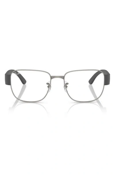Ray Ban Ray-ban 53mm Square Optical Glasses In Gray