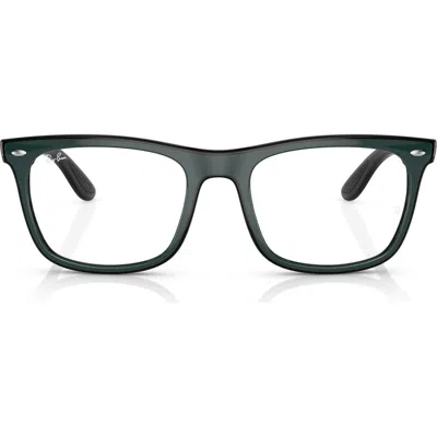 Ray Ban Ray-ban 53mm Square Optical Glasses In Green
