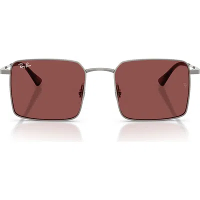 Ray Ban Ray-ban 53mm Square Sunglasses In Red