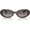 Ray Ban Ray-ban 54mm Gradient Polarized Oval Sunglasses In Pattern