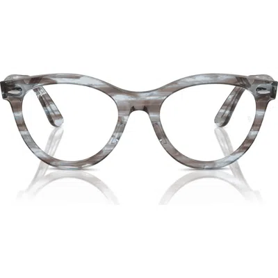 Ray Ban Ray-ban 54mm Oval Optical Glasses In Multi