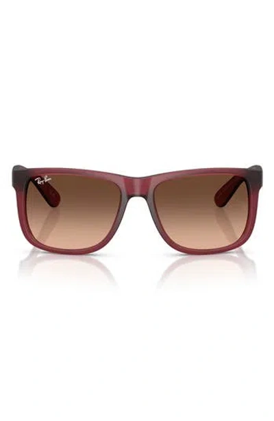 Ray Ban Ray-ban 54mm Polarized Gradient Square Sunglasses In Brown