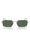 Ray Ban Ray-ban 54mm Polarized Rectangular Sunglasses In Gold