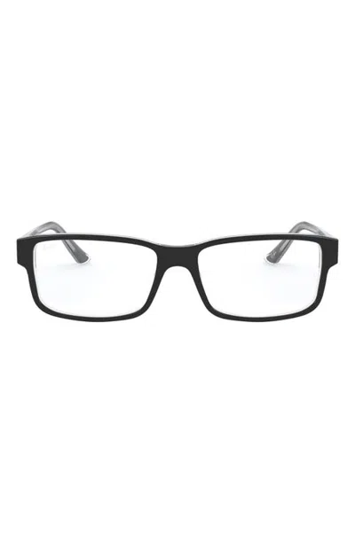 Ray Ban Ray-ban 54mm Square Optical Glasses In Black