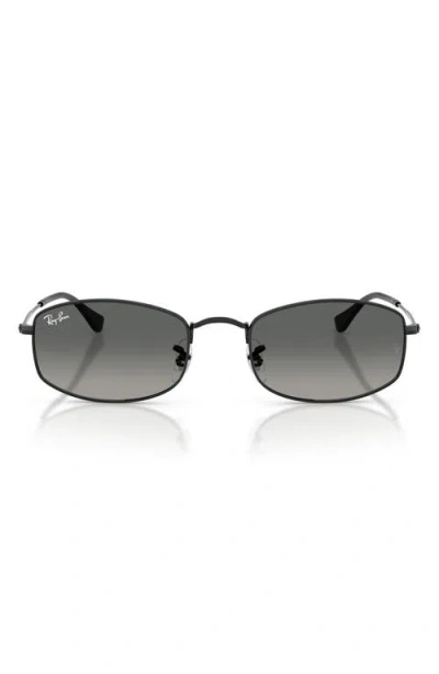 Ray Ban Ray-ban 55mm Gradient Irregular Sunglasses In Black